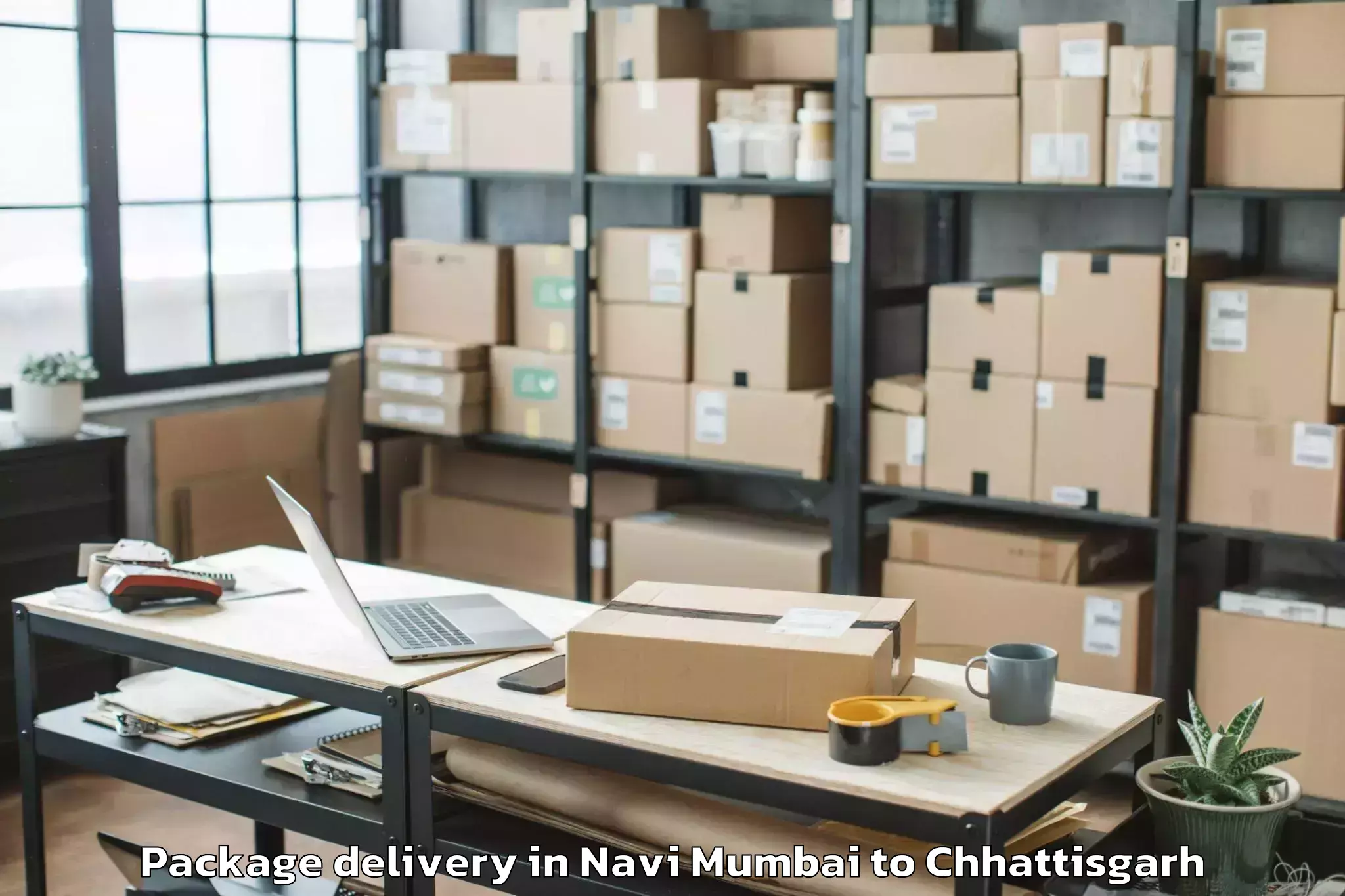 Top Navi Mumbai to Champa Package Delivery Available